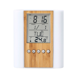 Bamboo wood led digital clock