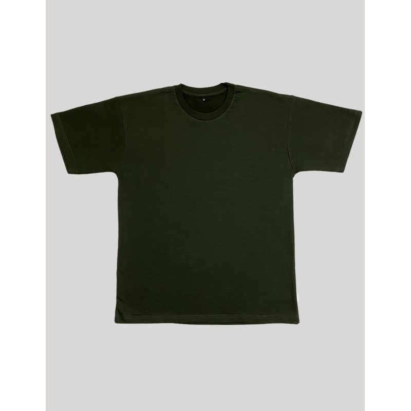 Olive  TerryCotton T-Shirt